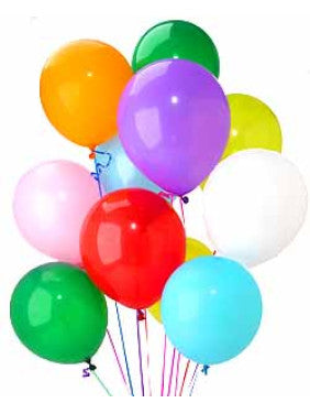 Colorful 12 Helium Balloon Bouquet