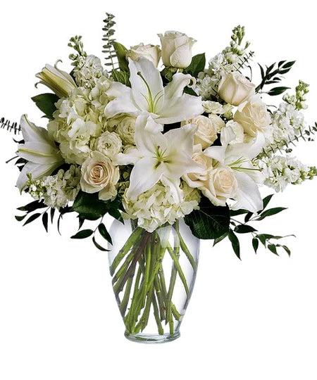 Serene White Elegance arrangement