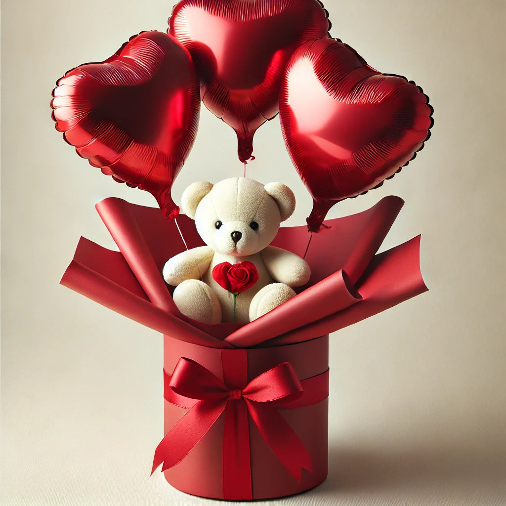 Teddy Love Balloon Surprise