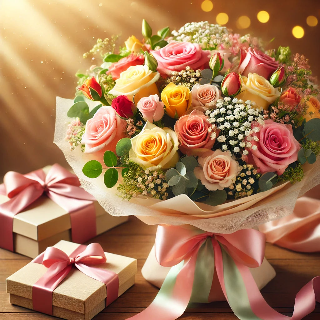 Radiant 12 Elegance Rose Bouquet