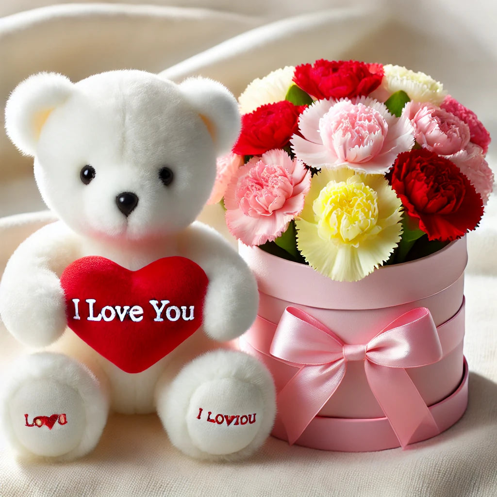 Sweetheart Carnations Love Gift Set