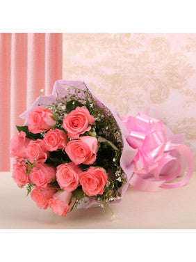 Graceful Pink Rose Bouquet