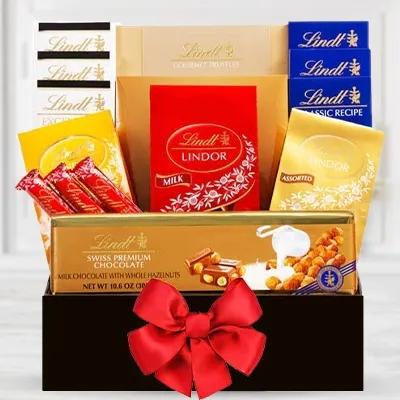 Luxurious Lindt Chocolate Gift Basket