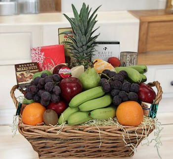 Deluxe Fruit & Gourmet Gift Basket