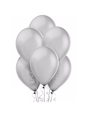 Elegant 6 Silver Balloon Bouquet