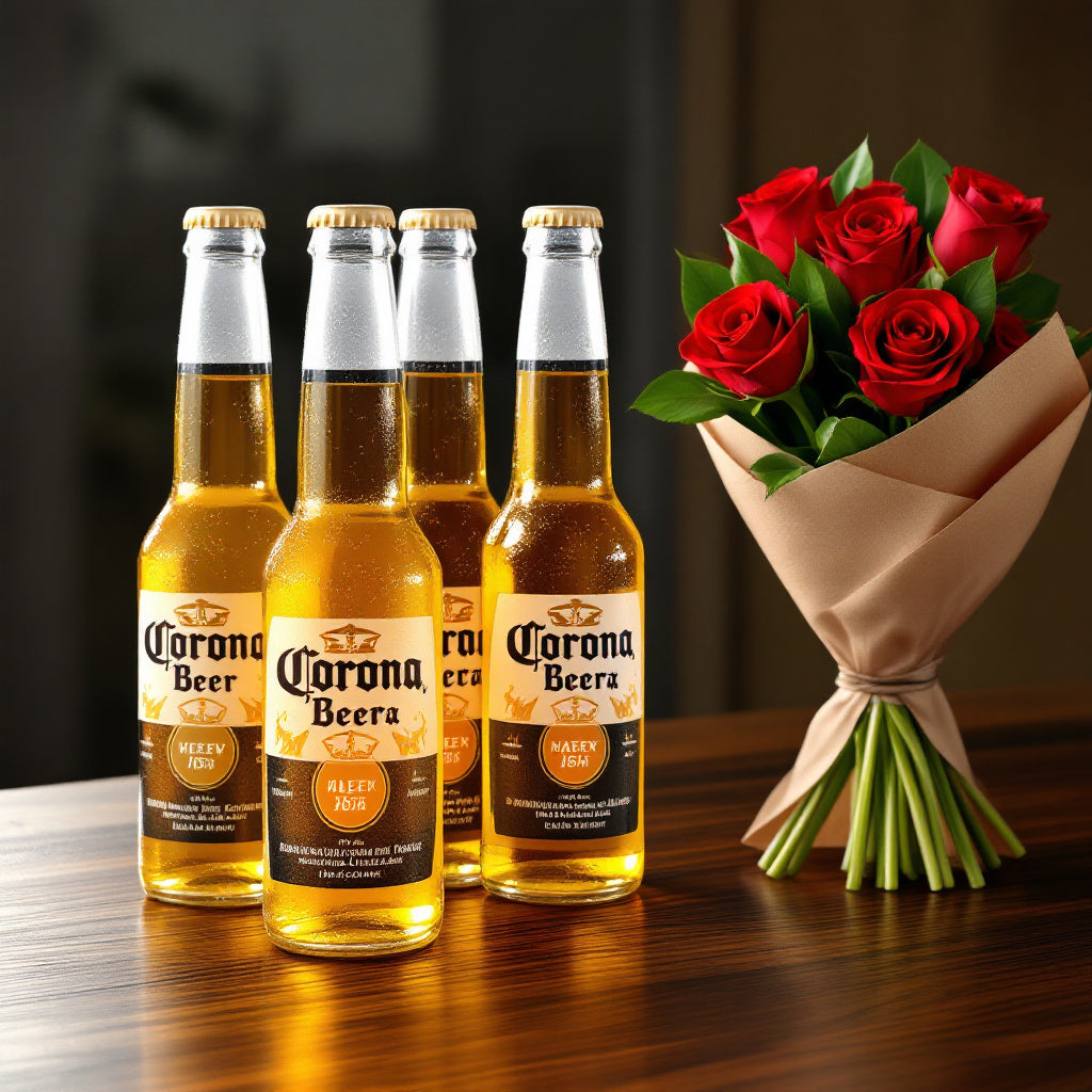 Cheers &amp; Roses Gift Set