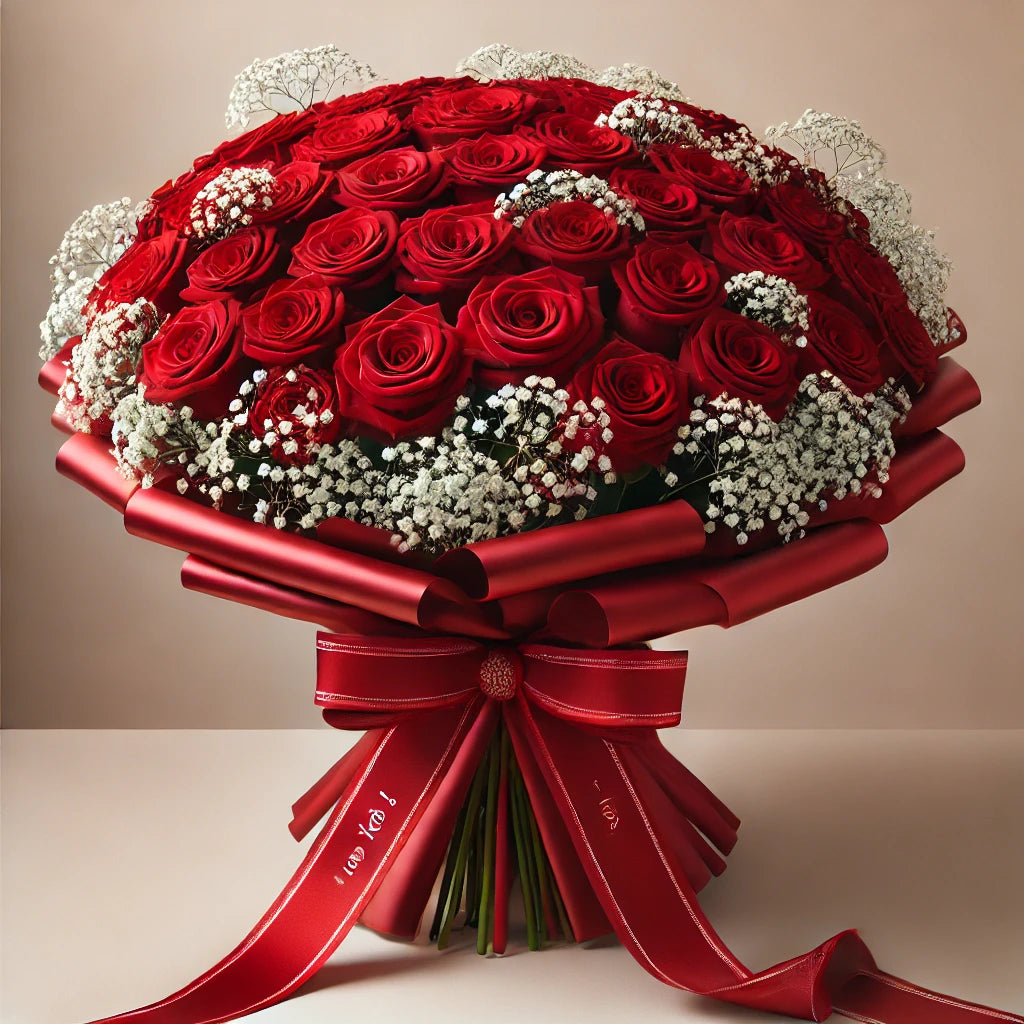 Lavish 3 Dozen Red Roses Bouquet